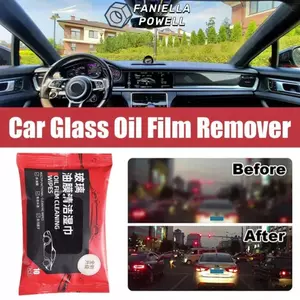 FANIELLAPOWELL 5 Túi Kính Chắn Gió Ô Tô, Khăn Lau Loại Bỏ Màng Dầu Thủy Tinh Ô Tô Di Động Chống Sương Mù, Khăn Lau Bụi Chống Mưa Bụi Bụi Vết Dầu Lau Xe