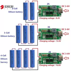 Mô-đun tăng áp 2S 3S 4S 1-4A Mô-đun sạc pin Lithium Polymer Mô-đun tăng cường tăng cường LiPo Polymer Li-Ion Sạc VN