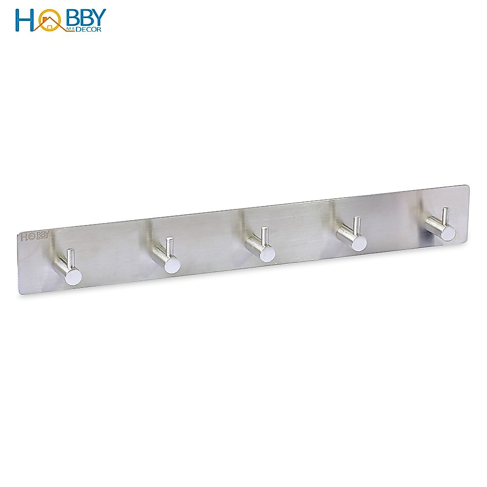 Thanh treo quần áo 5 chấu inox 304 dán tường Hobby Home Decor 5TV160