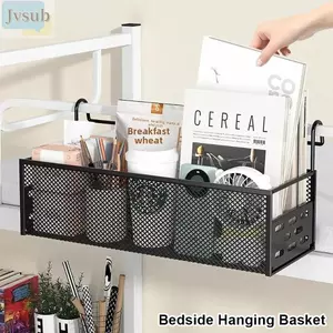 JVSUB 1 Cái Giá Để Đồ Giường, Giỏ Treo Tiết Kiệm Không Gian Đầu Giường, Kệ Đầu Giường Sắt Không Đục Lỗ Trên Bunk