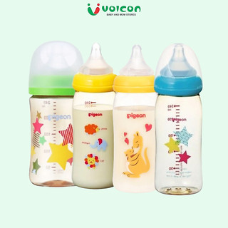 Bình Pigeon PPSU Nội Địa Cổ Rộng 160ML/240ML độ chịu nhiệt cao lên đến 180°C.
