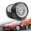 4 65mm 12mm Hex Rally Lốp Và Bánh Xe Trôi Nhựa RC Trên Đường Lốp Cho 1: 10 Tamiya XV01 XV02 TA06 TT01 TT02 PTG2 144001 A959 HPI KYOSHO