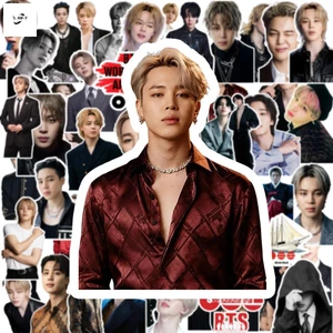 BTS1 Jimin Dán - 55 Miếng Dán Trang Trí Cốc Nước Album Kpop