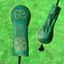 Vỏ câu lạc bộ GOLF màu xanh lá cây mới thêu cỏ ba lá số. 1 Vỏ bọc đầu câu lạc bộ bằng gỗ Phụ kiện GOLF Vật tư Nắp đậy