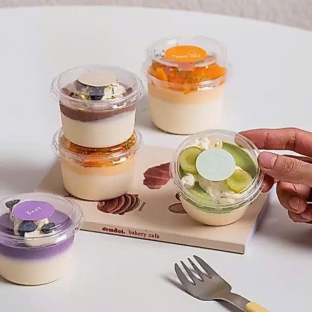 Set 10/50 Hũ sốt nắp liền - cốc nhựa nắp cài dùng 1 lần đựng nước sốt , nước chấm loại nhỏ 60ml 120ml