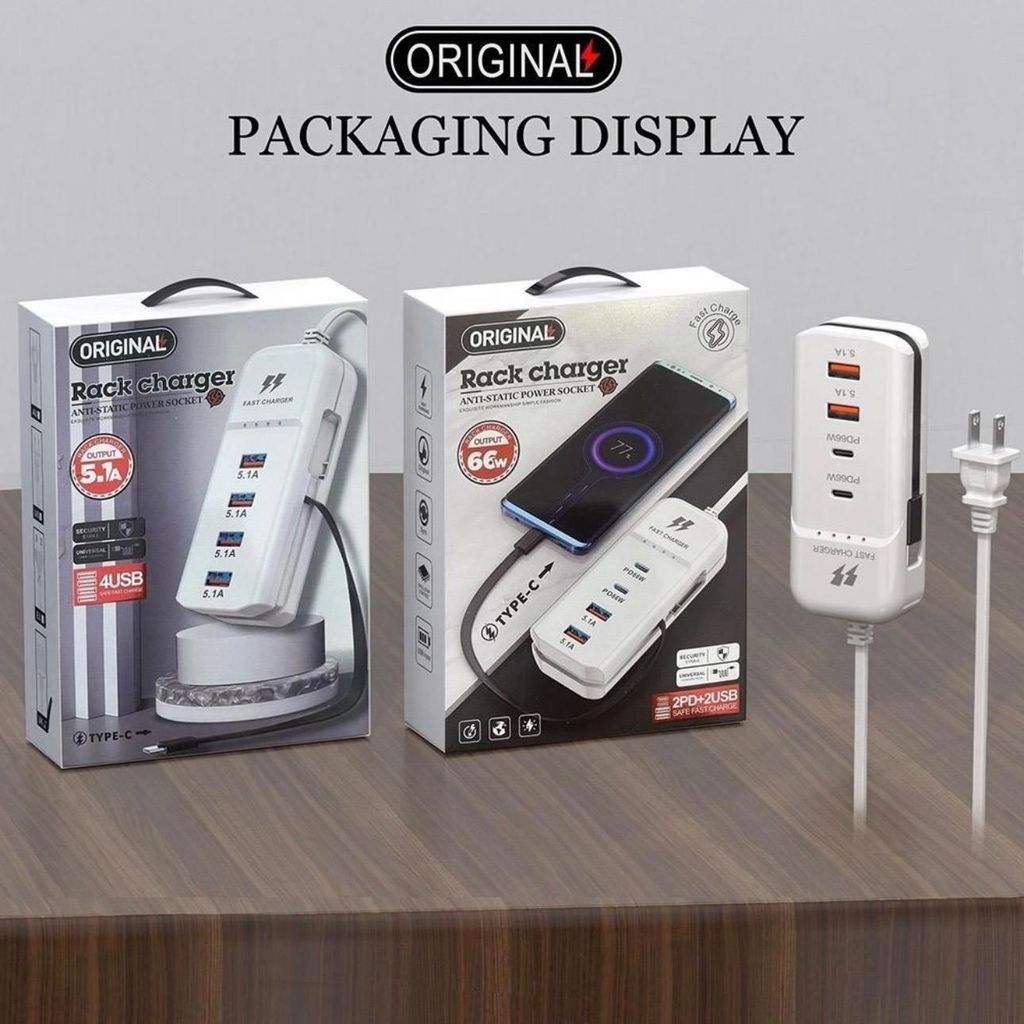 Combo Bộ Sạc Nhanh + Dây Cáp Sạc Trống Gãy Chống Rối 4 in 1 65w Sạc Nhiều Thiết Bị Tương Thích Cao