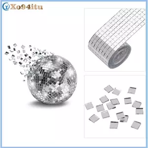 XOITU 4x100cm Gương Khảm Gạch Stiers DIY Tự Dính Mini Vuông Acrylic Tường Stier Thủ Công Đảng Trang Trí Nhà VN