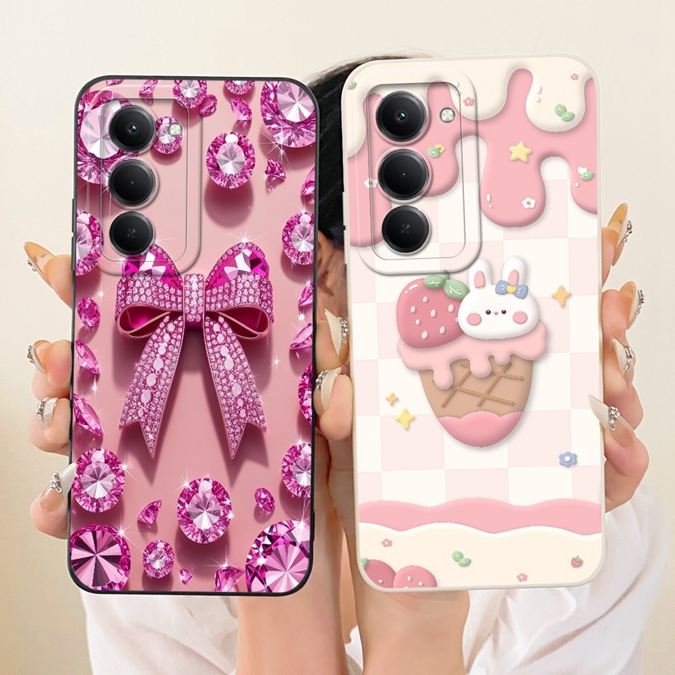 Dành Cho Redmi 15 4G Vỏ Mèo Dễ Thương Thời Trang Sang Trọng Tình Yêu Ngộ nghĩnh Sơn Vỏ Silicon Chống Sốc 25062RN2DA 24129PN74G 25062RN2DE