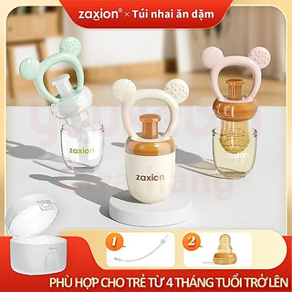 Youkebei Túi nhai ăn dặm cho bé  silicone từ 4 tháng tuổi giúp bé tập nhai an toàn túi núm nhai hoa quả cho bé