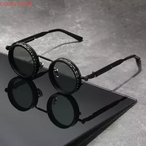 Kính râm chống tia cực tím CODECOVED, Kính râm mờ 9 cấp độ ND9 Kính râm mờ có thể điều chỉnh, Punk có hộp đựng kính tròn thoải mái phù hợp với kính râm câu cá nam nữ