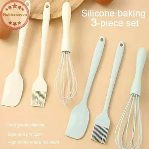 TATER 3 Bộ Nướng Bánh Thực Phẩm Silicon Chịu Nhiệt Kem Cạp Trứng Đánh Mỡ Bàn Chải Nhà Bếp Bánh Nướng Dụng Cụ HOT