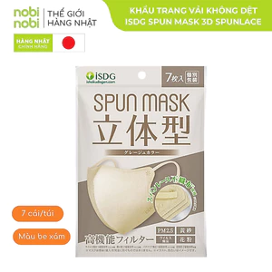 Khẩu trang iSDG vải không dệt dạng 7 cái/túi (Màu be xám)