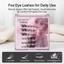 Lông mi giả Fox Eye C Curl Sợi tổng hợp Khối lượng tự nhiên Lông mi 7-14mm Màu đen hỗn hợp