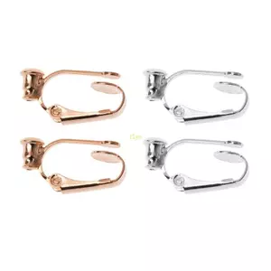 Flgo 1 Cặp Kẹp Trên Vòng Bông Tai Chuyển Đổi Không Đính Kim Biến Bất Kỳ Đinh Vào Kẹp