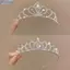 Bluelover Thái Vàng Cưới Phụ Kiện Tóc Pha Lê Kim Cương Giả Cưới Tiaras Và Vương Miện Mũ Đội Đầu Tóc Trang Trí Mới
