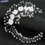 Bluelover 1 Chiếc Ngọc Trai Cưới Hairbs Hoa Cô Dâu Đầu Handmade Phụ Kiện Tóc Cho Cuộc Thi Dịp Đăng Ký Mới