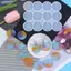 Bluelover 8 / 12 Chiếc Tròn Hình Bầu Dục Mặt Dây Nhựa Khuôn DIY Epoxy Bông Tai Quyến Rũ Khuôn Silicon Làm Đồ Trang Sức Móc Khóa Thẻ Đúc Thủ Công DIY Mới