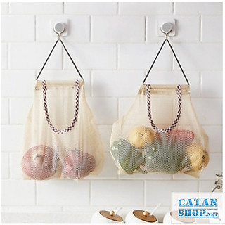 Giỏ Treo Tường Đa Năng Đựng Hành Tỏi, Rau Củ Quả, Túi Lưới 1 Ngăn Treo Nhà Bếp GD814-TuiNB-1N