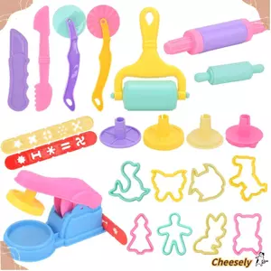 Phụ kiện đất sét mô hình hóa CHEESELY, Khuôn nhựa nhựa DIY, Máy làm mì hình động vật Đồ chơi giáo dục Chơi bột Bộ dụng cụ trẻ em
