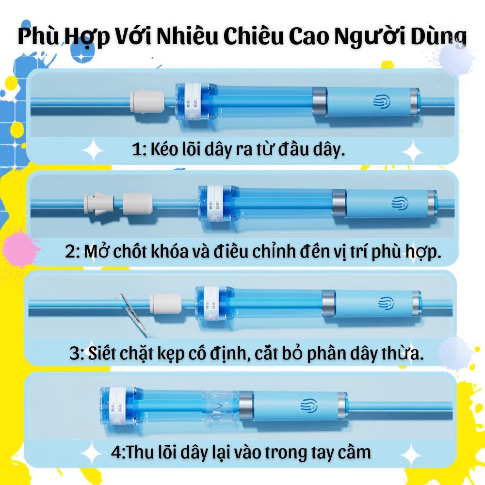 FlexFitShop Dây nhảy thể dục cho người lớn trẻ em tay cầm nhiều màu 2 vòng bi có thể tăng giảm không bị xoắn dây DC004