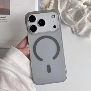 [JLK] Ốp điện thoại từ tính mờ không khung siêu mỏng cho iPhone 17 Air 16 15 14 Pro Max Plus Vỏ PC cứng không viền mờ