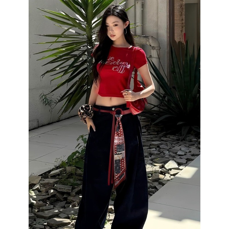 Thắt lưng khăn lụa phong cách retro Mỹ - Phụ kiện cao cấp cho quần jean