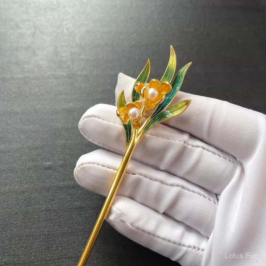 CClassic kẹp tóc hoa thần tua rua, handmade phụ kiện cho Hanfu