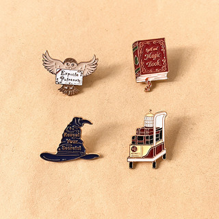 Harry Potter Học Viện Kim Loại Huy Hiệu Pin Quần Áo Phụ Kiện Trâm Cài Học Sinh Schoolbag Trang Trí
