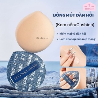 Bộ Mút Trang Điểm GECOMO Jeans: 1 Mút Cushion & 1 Mút Phấn Phủ Kèm Hộp Đựng Tiện Lợi