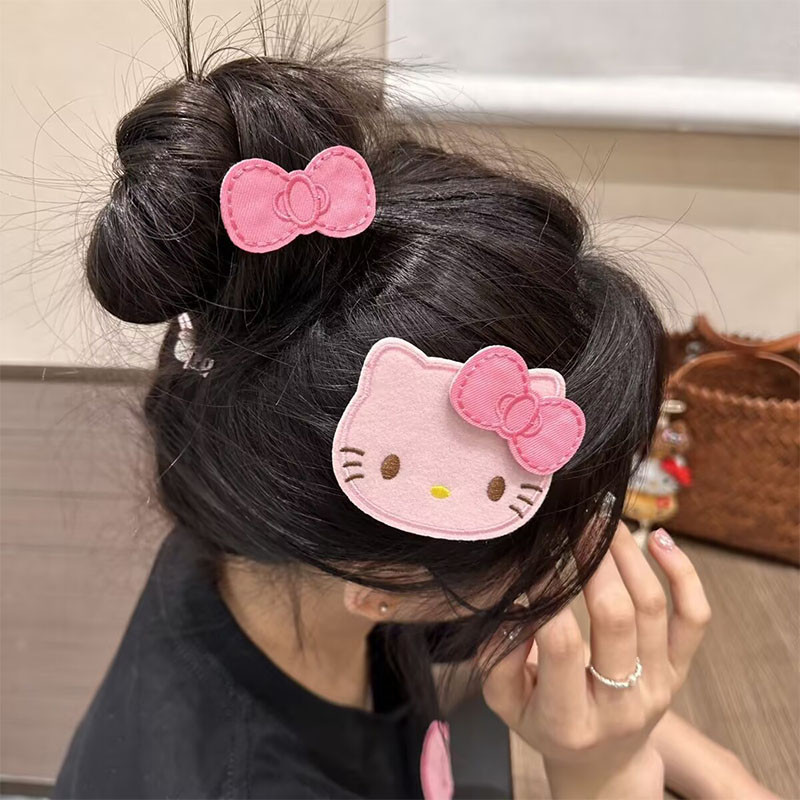 Miếng dán tóc vải dễ thương hình mèo con và thỏ ma thuật, phong cách mới