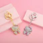Hello Kitty Hoạt Hình Dễ Thương Nơ Móc Khóa Mặt Dây Chuyền Lấp Lánh Kim Cương Cô Gái Trái Tim Học Sinh Túi Bạn Gái Phụ Kiện