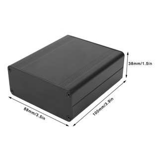 Làm mát bằng nhôm AWNGD, Hộp nhôm thiết kế loại chia 38 x 88 x 100mm, Dụng cụ DIY Dụng cụ điện tử nhôm hợp kim nhôm màu đen mờ