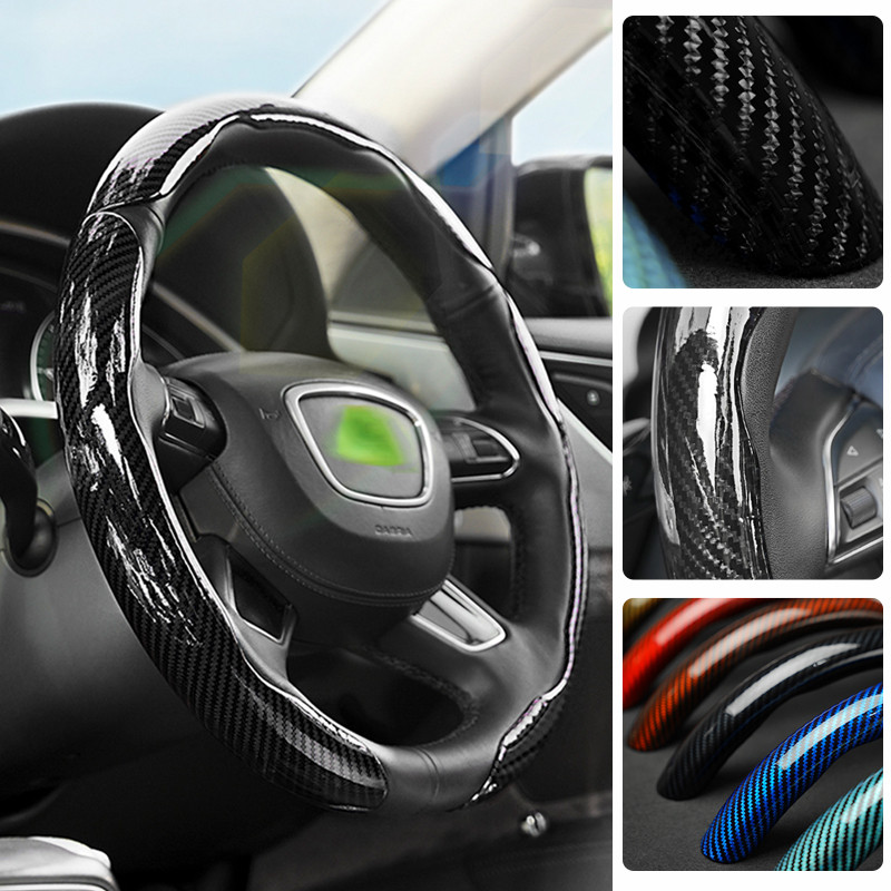 Vỏ bọc vô lăng ô tô bằng sợi Carbon SEAMETAL Vỏ bảo vệ vô lăng chống trượt Bền chống mài mòn