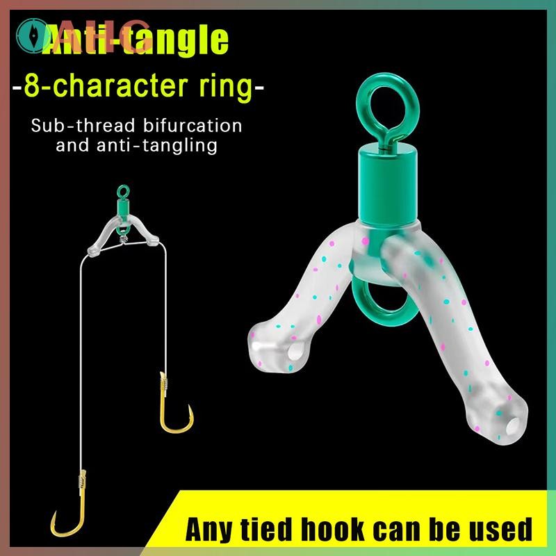 Phụ kiện câu cá gồm 10 móc dây hình chữ Y xoay chống rối