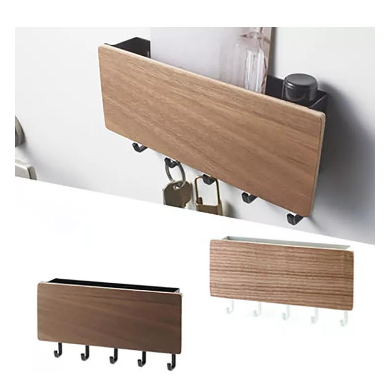 Nhật Bản Treo Tường Lối Vào Chìa Khóa Sáng Tạo Không Đục Lỗ Móc Treo Tường Kệ Đa Năng Sản Phẩm Giá Để Đồ
