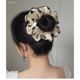 Dây buộc tóc ruột gà phong cách trendy, chất liệu da mềm mại, phụ kiện thời trang cho nữ