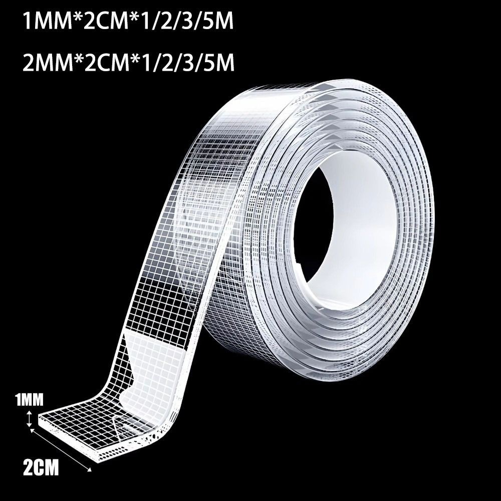 Keo dán hai mặt siêu mạnh YUUKII, Băng dính lưới nâng cấp 1 / 2mm, Dải băng không dấu vết có thể tháo rời có thể tháo rời chống thấm nước