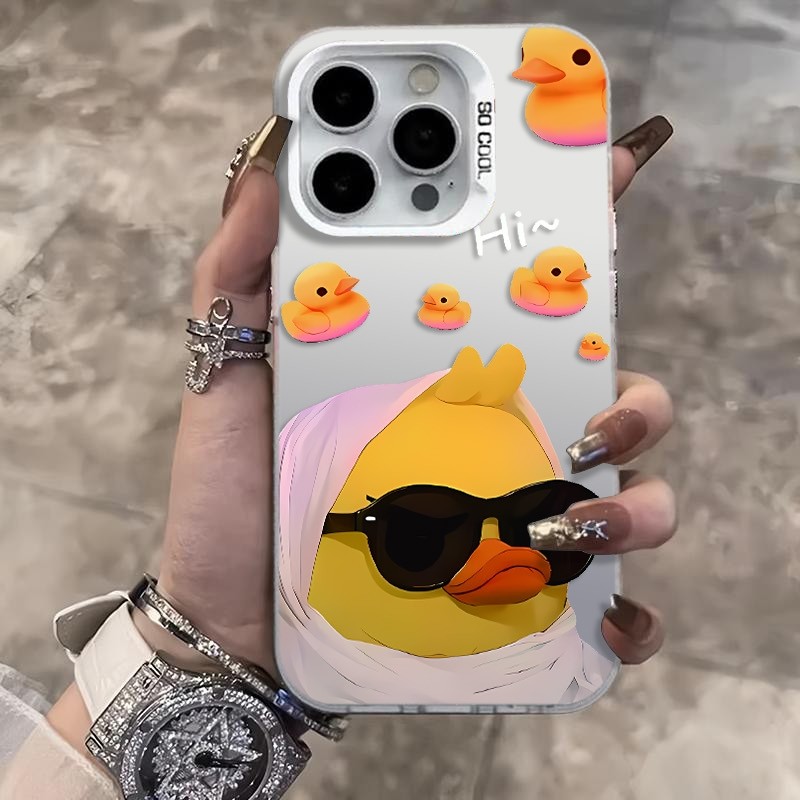 Ốp Lưng iPhone Hình Vịt Con Vàng Siêu Dễ Thương - Tương Thích 16/15/14/13/12/11 Pro Max, XS Max, X