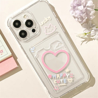 Ngôi Sao Trái Tim Tình Yêu Cho Samsung Galaxy M54 A53 A33 A73 A04 A04E A42 A12 A13 M33 M53 S21 Ultra Plus FE Ốp Điện Thoại Đựng Thẻ Ảnh Ví Trong Suốt Thời Trang TPU