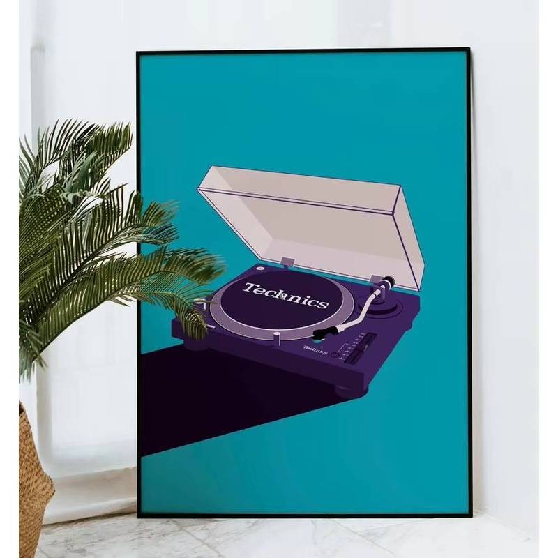 Pop Art Retro thập niên 80 Cassette Băng Poster Ghi Sàn Nhạc Tranh Canvas Vintage Treo Tường Nghệ Thuật Hình Ảnh Cho Phòng Khách Trang Trí Nhà