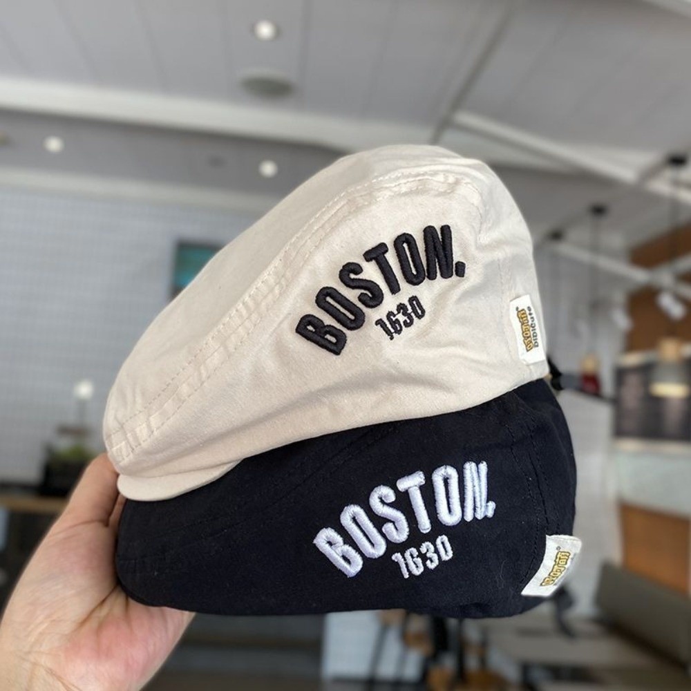 [Vận chuyển nhanh] Mũ cao điểm SIMPLEAID, Mũ nồi thời trang thêu BOSTON, Mũ chống nắng nhẹ 0-4Y
