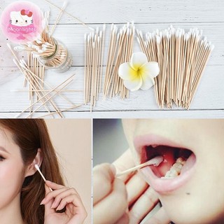 Moonlights 100 miếng gạc y tế tay cầm bằng gỗ dài 6 '' Dụng cụ bôi bông chắc chắn q-tip EN