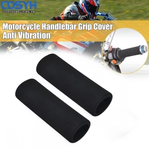 <cosyh>Motorcycle Grip Bar Black Comfortable Foam Handle Motorbike UV Resistant