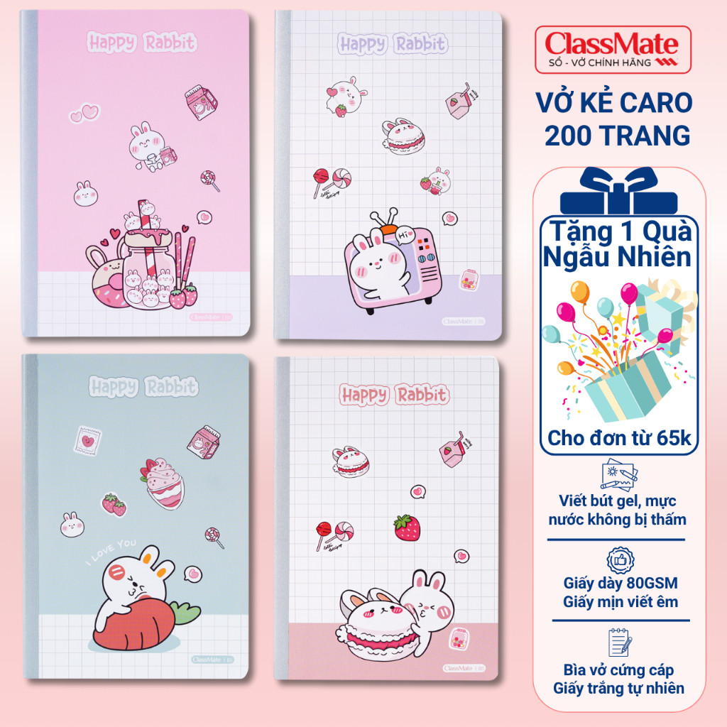 Vở Caro 200 Trang  Vở Kẻ Caro 6x6mm 80gsm, Vở Ô Vuông May Gáy Dùng Ghi Chép, Học Ngôn Ngữ, Viết Bài NB5-20-0509 -AT