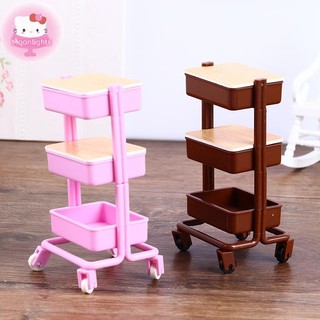 Moonlights 1 Bộ 1: 12 Nhà Búp Bê Xe Đẩy Thu Nhỏ Xe Ăn Có Bánh Xe Lưu Trữ Kệ Trưng Bày Kệ Sách Đồ Nội Thất Mô Hình Trang Trí EN