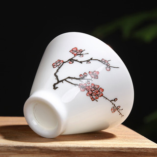 Giữa Mũ Cốc Dehua Sứ Kung Fu Trắng Nguyên Chất Gốm Master Cup Bát Trà Gia Đình 8VYO