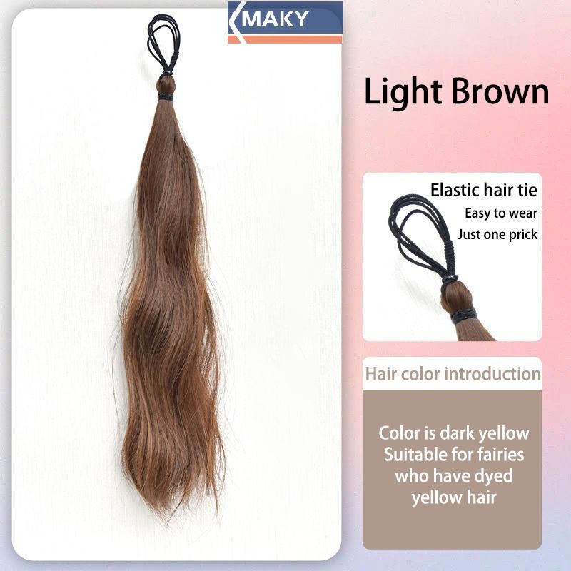 Onetimingcool Thời Trang Đuôi Ngựa Tóc Giả Headrope Phong Cách Mô Phỏng Bện Nữ Tóc Giả Đuôi Ngựa Cao Meatball Phụ Kiện Tóc Dụng Cụ Tạo Kiểu VN
