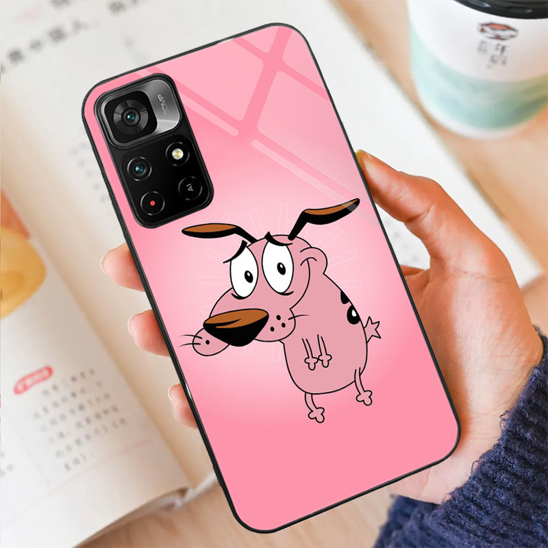 Ốp điện thoại thủy tinh hoạt hình dũng cảm cho POCO F3 F4 F5 M3 M4 M5 M6 4G X3 X4 GT NFC X5 X6 PRO 5G
