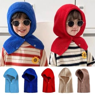 FILL Mũ Bảo Vệ Tai Cho Bé, Mũ Dệt Kim Dày Ấm Áp, Dệt Kim Hợp Thời Trang Màu Tích Hợp Sợi Beanie Cap Bé Trai Bé Gái