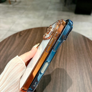 [JLK] Mạ Trong Suốt Lấp Lánh Pha Lê HD Dành Cho iPhone 17 Air 17Pro 16 15 Pro Max 16Plus Ống Kính Kính Phim Mỏng Siêu Mỏng Vỏ Cứng